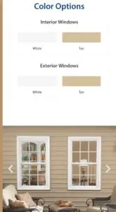 VINYL REPLACEMENT WINDOW COLOR OPTIONS