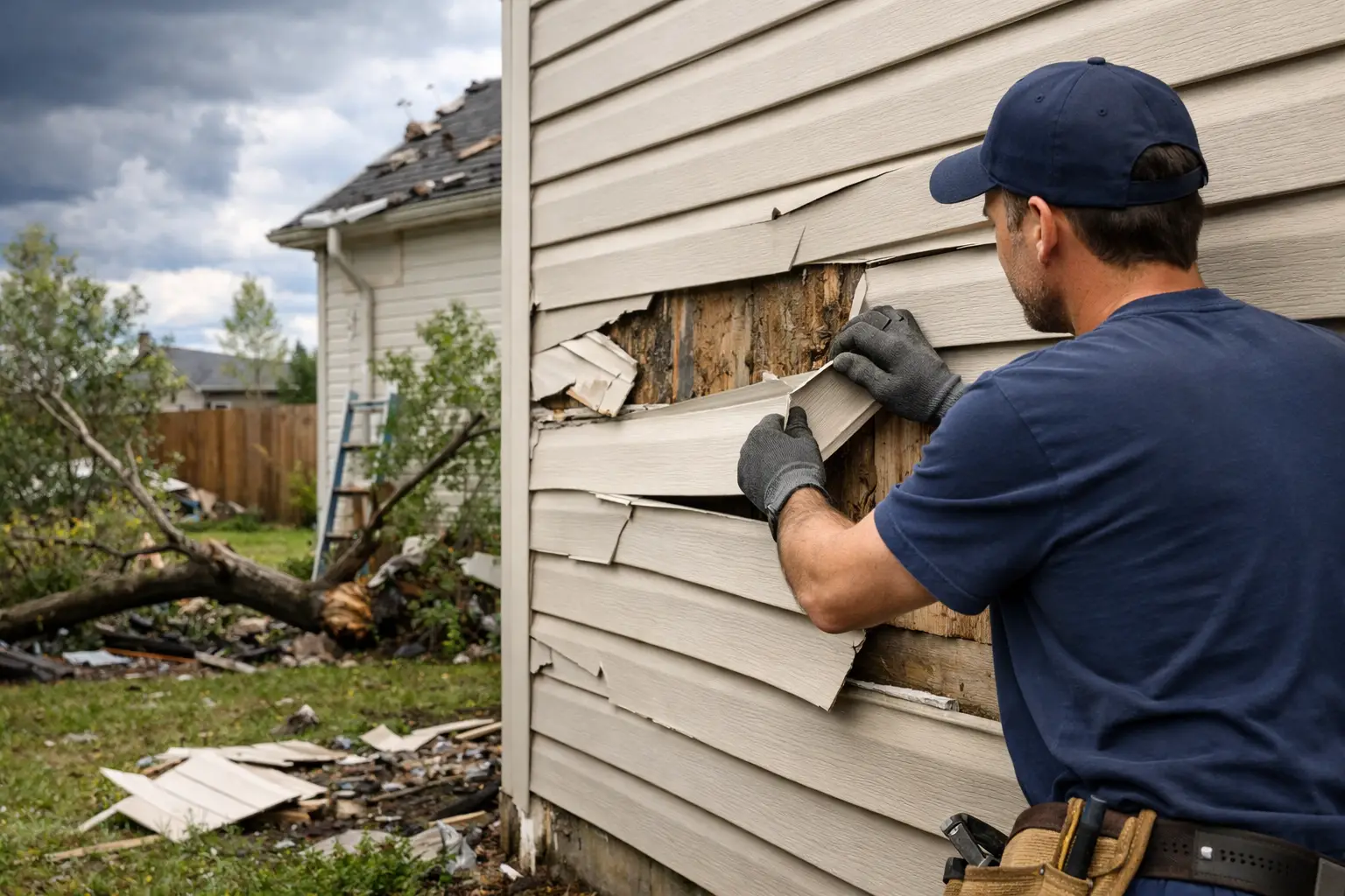 Storm Damaged Siding Repair After Severe Weather